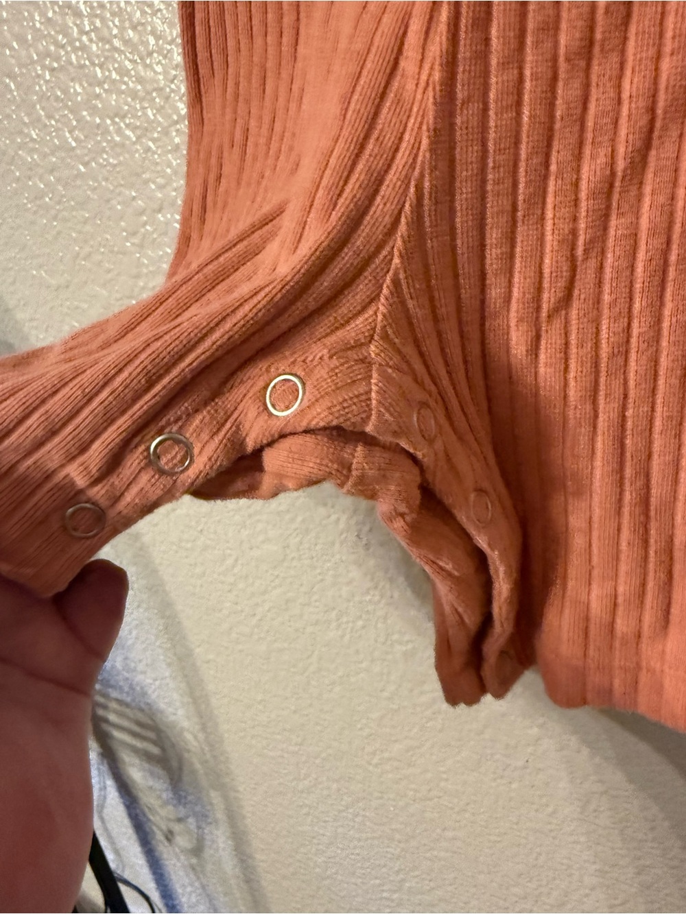 art class Rust Orange Ribbed Romper with Ruffle Sleeves - Picture 2 of 4